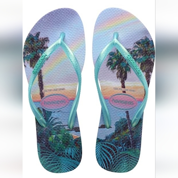 Havaianas Shoes - Havaianas Slim Gradient Sunset Flip Flop Sandals 9/10